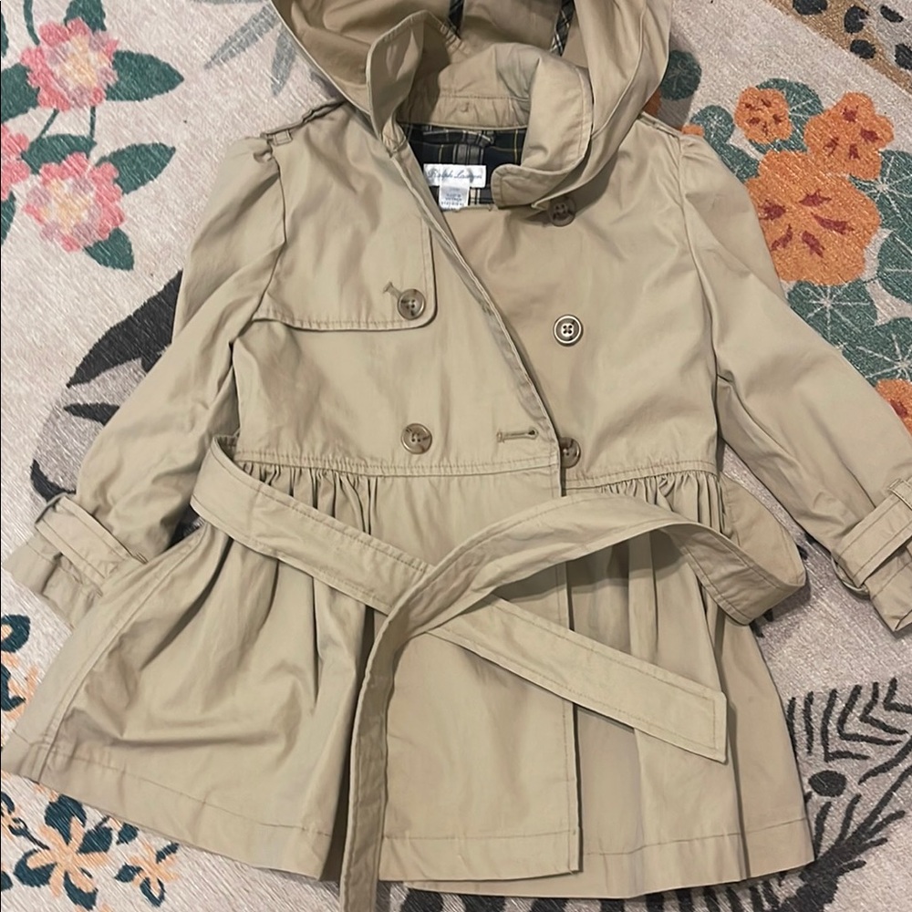 Ralph Lauren Toddler Tan Hooded Trenchcoat